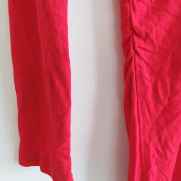 VINTAGE Y2K HARAJUKU LOVERS Red Stretch Logo Ruched Tunic Dress  - Size L - Picture 9 of 14